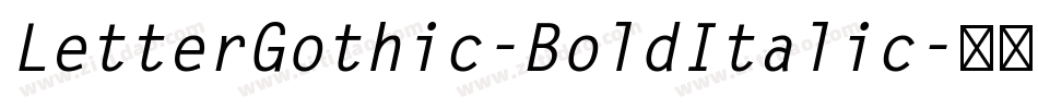 LetterGothic-BoldItalic字体转换