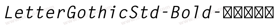 LetterGothicStd-Bold字体转换