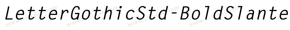 LetterGothicStd-BoldSlanted字体转换