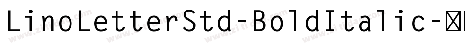 LinoLetterStd-BoldItalic字体转换