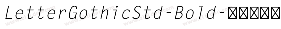 LetterGothicStd-Bold字体转换