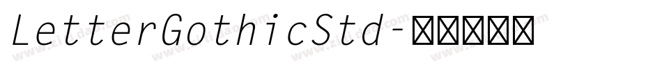 LetterGothicStd字体转换