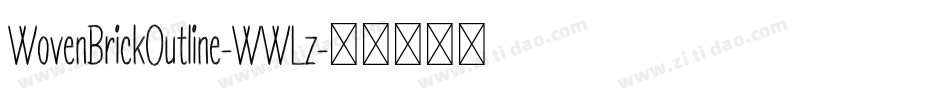 WovenBrickOutline-WWLz字体转换