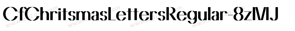 CfChritsmasLettersRegular-8zMJ字体转换