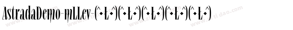 AstradaDemo-mLLev字体转换