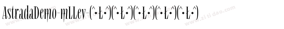 AstradaDemo-mLLev字体转换