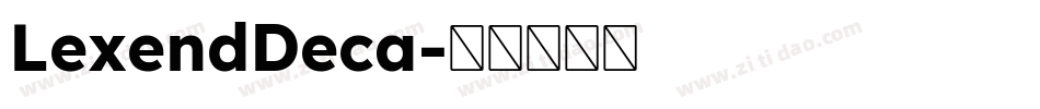LexendDeca字体转换