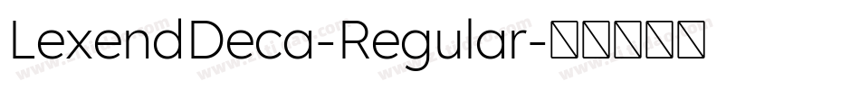 LexendDeca-Regular字体转换