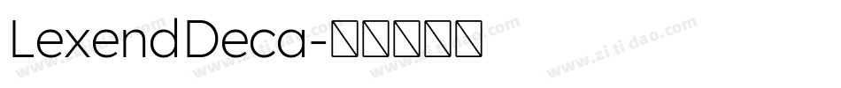 LexendDeca字体转换