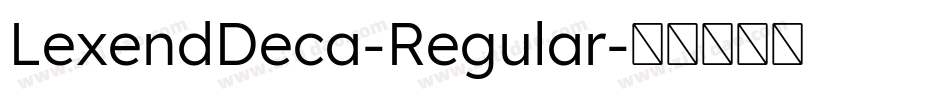 LexendDeca-Regular字体转换