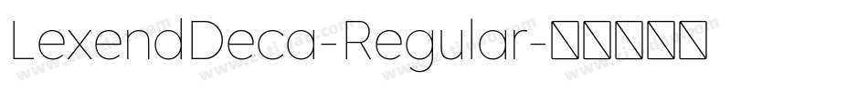 LexendDeca-Regular字体转换