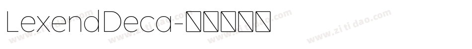 LexendDeca字体转换
