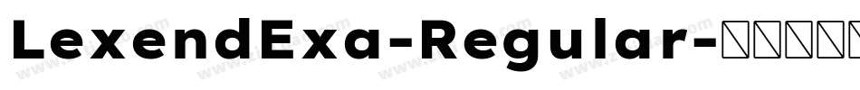 LexendExa-Regular字体转换