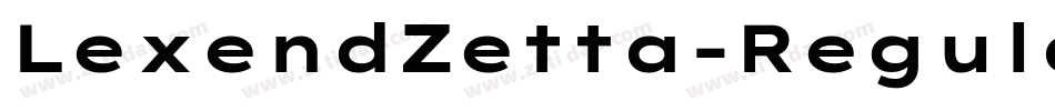 LexendZetta-Regular字体转换
