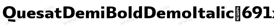 QuesatDemiBoldDemoItalic-691x字体转换