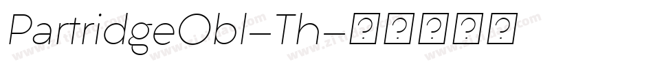 PartridgeObl-Th字体转换