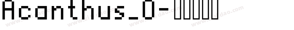 Acanthus_0字体转换