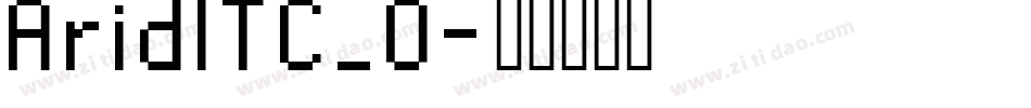AridITC_0字体转换