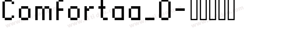 Comfortaa_0字体转换