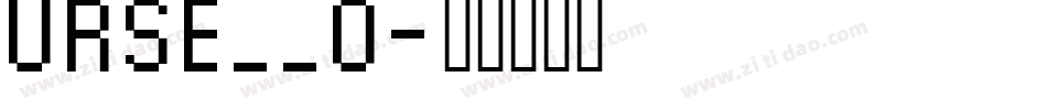 URSE__0字体转换