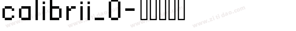 calibrii_0字体转换