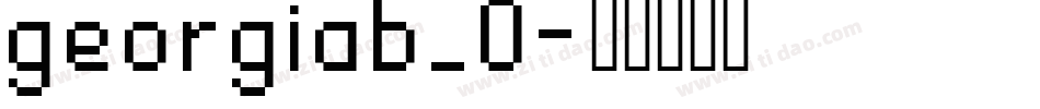 georgiab_0字体转换