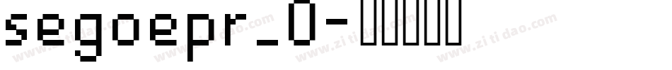 segoepr_0字体转换