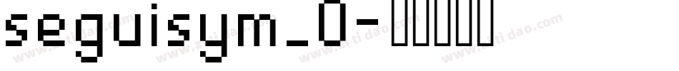 seguisym_0字体转换