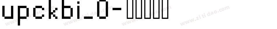 upckbi_0字体转换