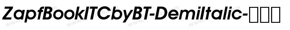 ZapfBookITCbyBT-DemiItalic字体转换