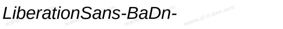 LiberationSans-BaDn字体转换