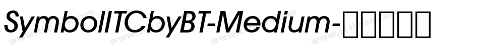 SymbolITCbyBT-Medium字体转换