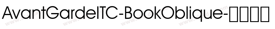 AvantGardeITC-BookOblique字体转换