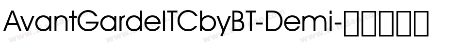 AvantGardeITCbyBT-Demi字体转换