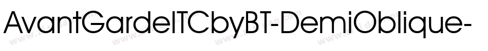 AvantGardeITCbyBT-DemiOblique字体转换