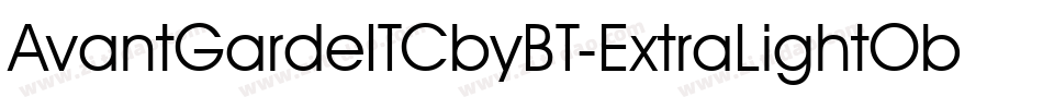 AvantGardeITCbyBT-ExtraLightObl字体转换