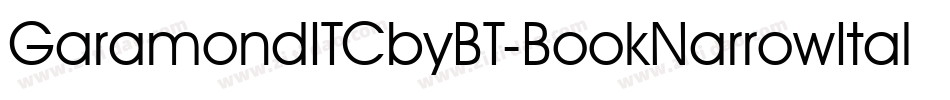 GaramondITCbyBT-BookNarrowItal字体转换