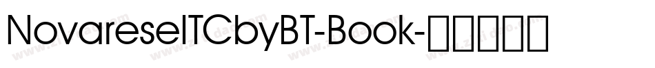NovareseITCbyBT-Book字体转换