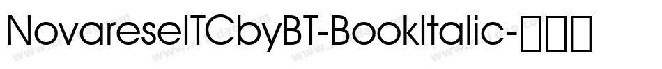 NovareseITCbyBT-BookItalic字体转换