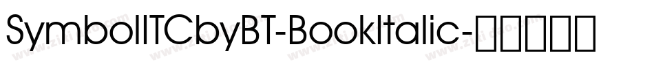 SymbolITCbyBT-BookItalic字体转换