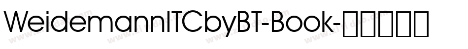 WeidemannITCbyBT-Book字体转换