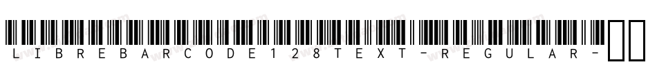LibreBarcode128Text-Regular字体转换