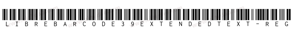 LibreBarcode39ExtendedText-Regular字体转换