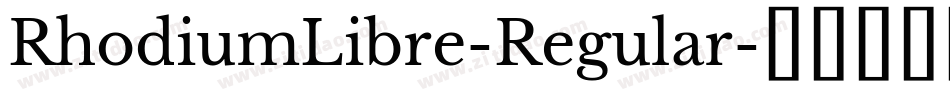 RhodiumLibre-Regular字体转换
