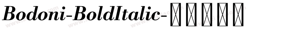 Bodoni-BoldItalic字体转换