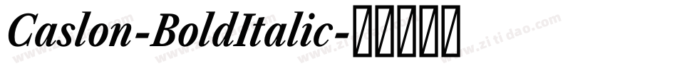Caslon-BoldItalic字体转换