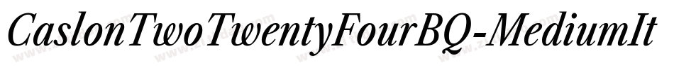 CaslonTwoTwentyFourBQ-MediumItalic字体转换