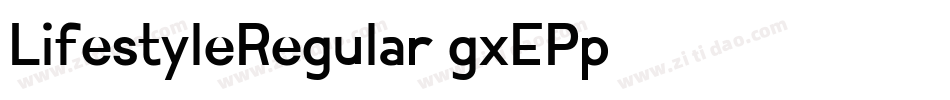 LifestyleRegular-gxEPp字体转换