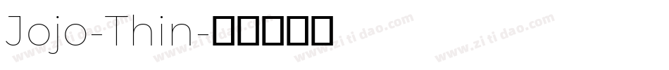 Jojo-Thin字体转换