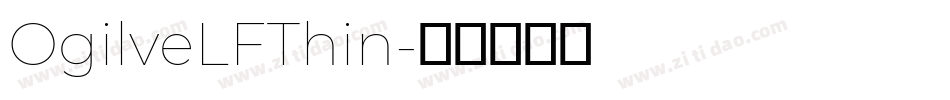 OgilveLFThin字体转换